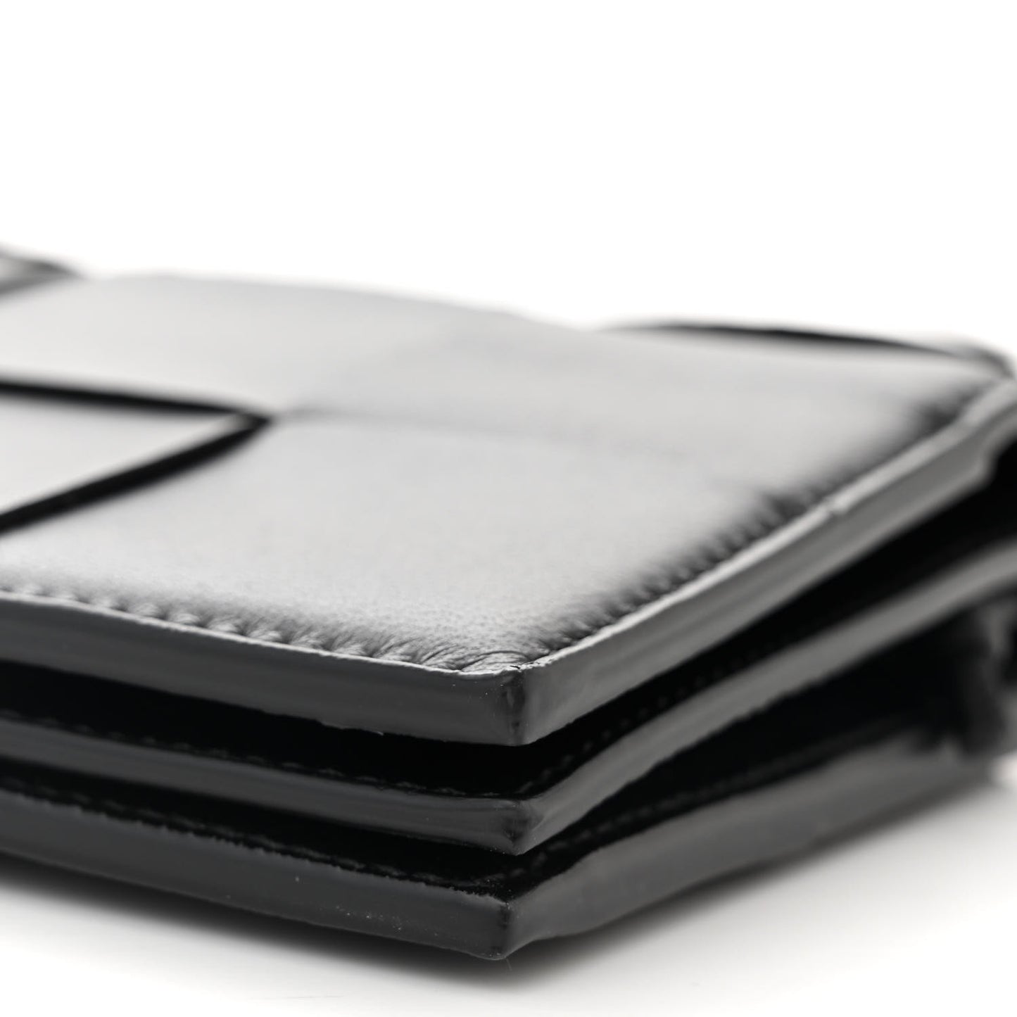 Lambskin Maxi Intreccio Cassette Wallet On Strap Black