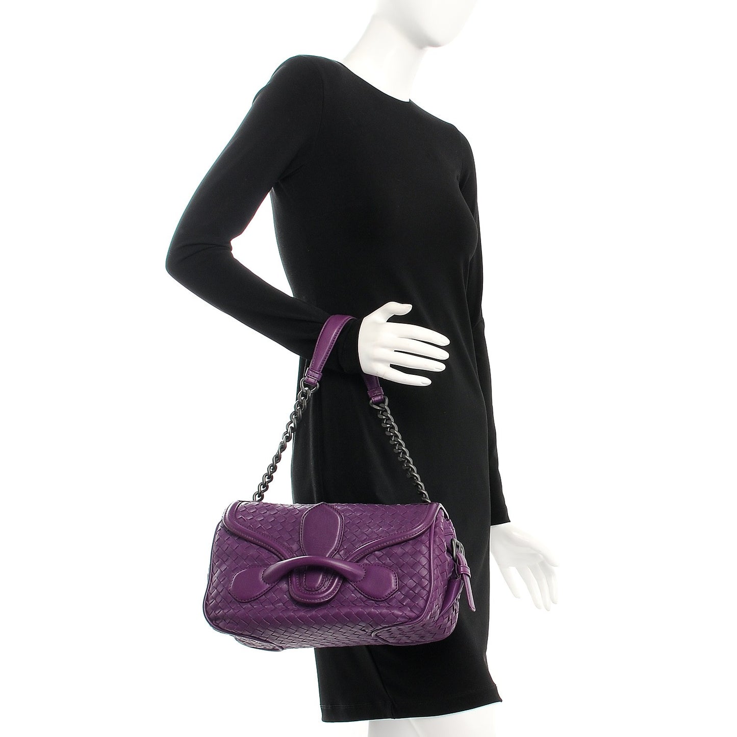 Nappa Intrecciato Rialto Shoulder Bag Monalisa