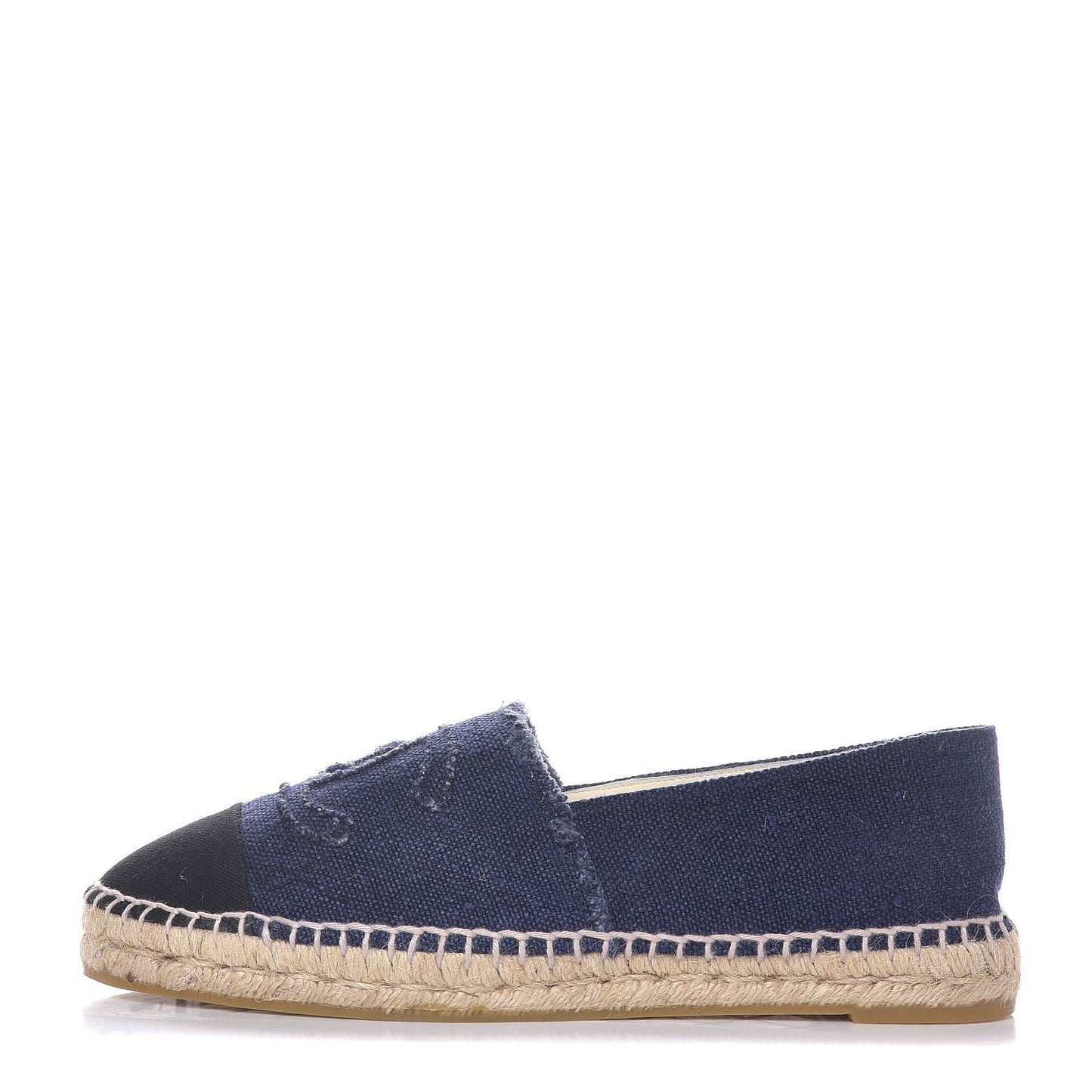 Linen CC Espadrilles 42 Navy Black