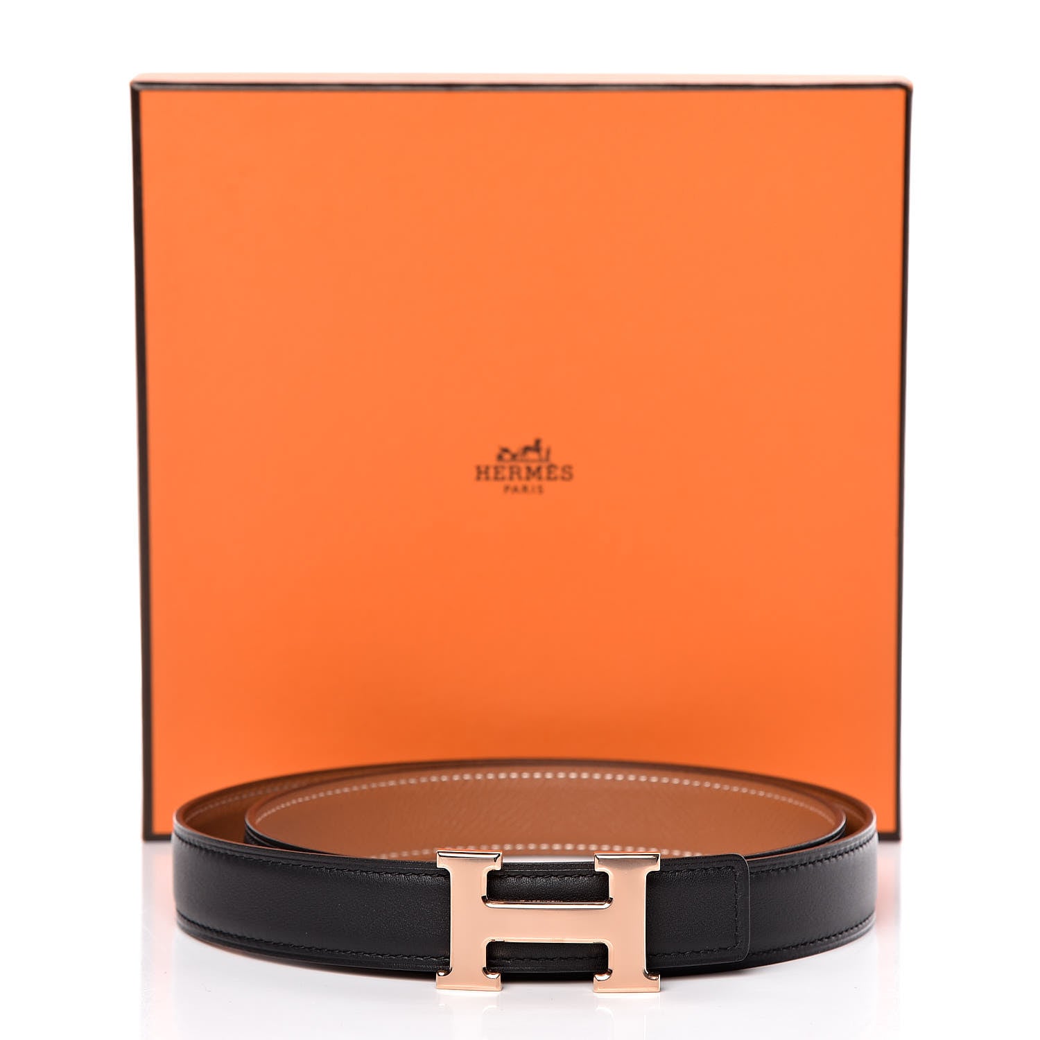 Hermes Swift Epsom 24mm Mini Constance H Belt 90 Black Gold 7 of 7