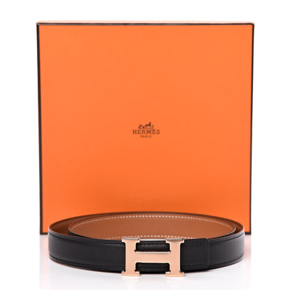 Hermes Swift Epsom 24mm Mini Constance H Belt 90 Black Gold 7 of 7