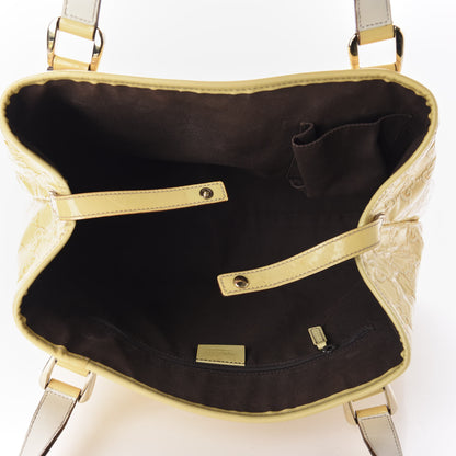 Gucci Patent Monogram Small D Ring Tote Yellow 5 of 13