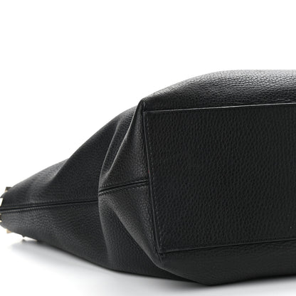 Valentino Garavani Grained Calfskin Rockstud Shoulder Tote Black 7 of 11