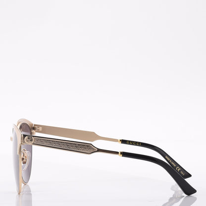 Gucci Metal Clubmaster GG0074/S Sunglasses Gold 5 of 8
