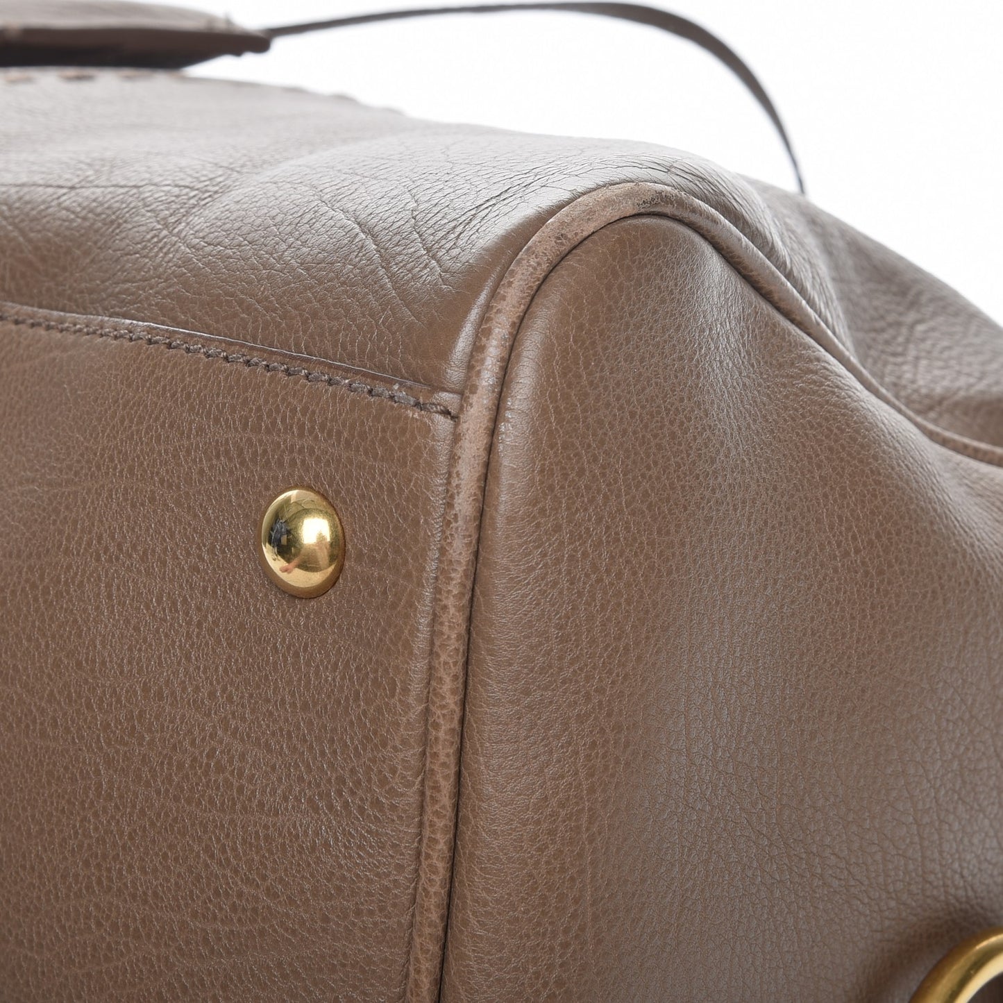 Calfskin Muse Bowler Dark Beige