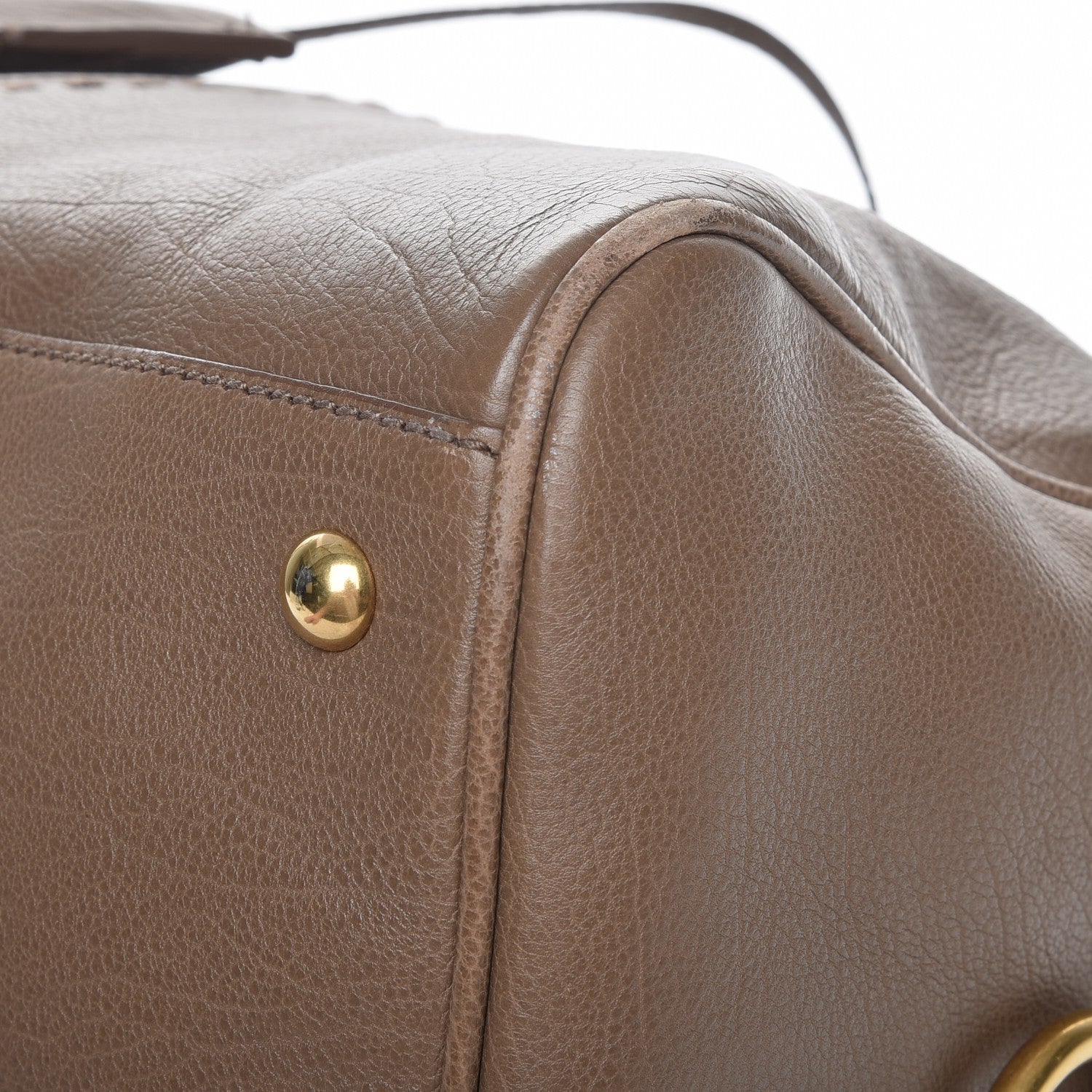 Saint Laurent Calfskin Muse Bowler Dark Beige 13 of 15