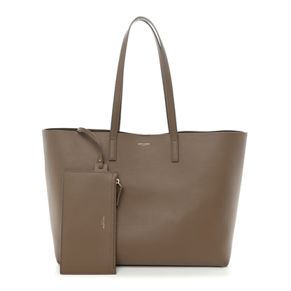 Saint Laurent Calfskin Large Shopping Tote Dark Beige 3 of 11