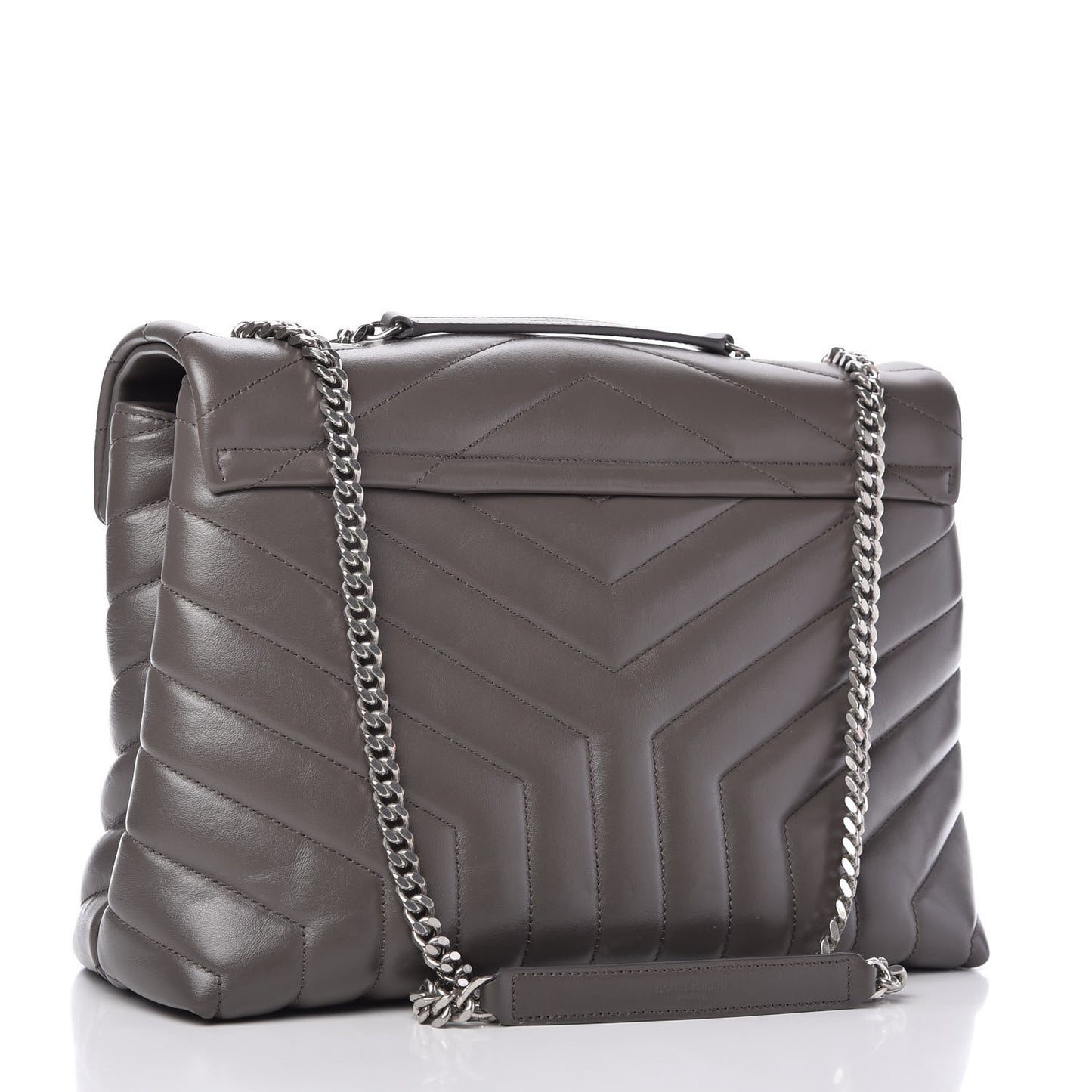 Calfskin Y Quilted Monogram Medium Loulou Chain Satchel Earth