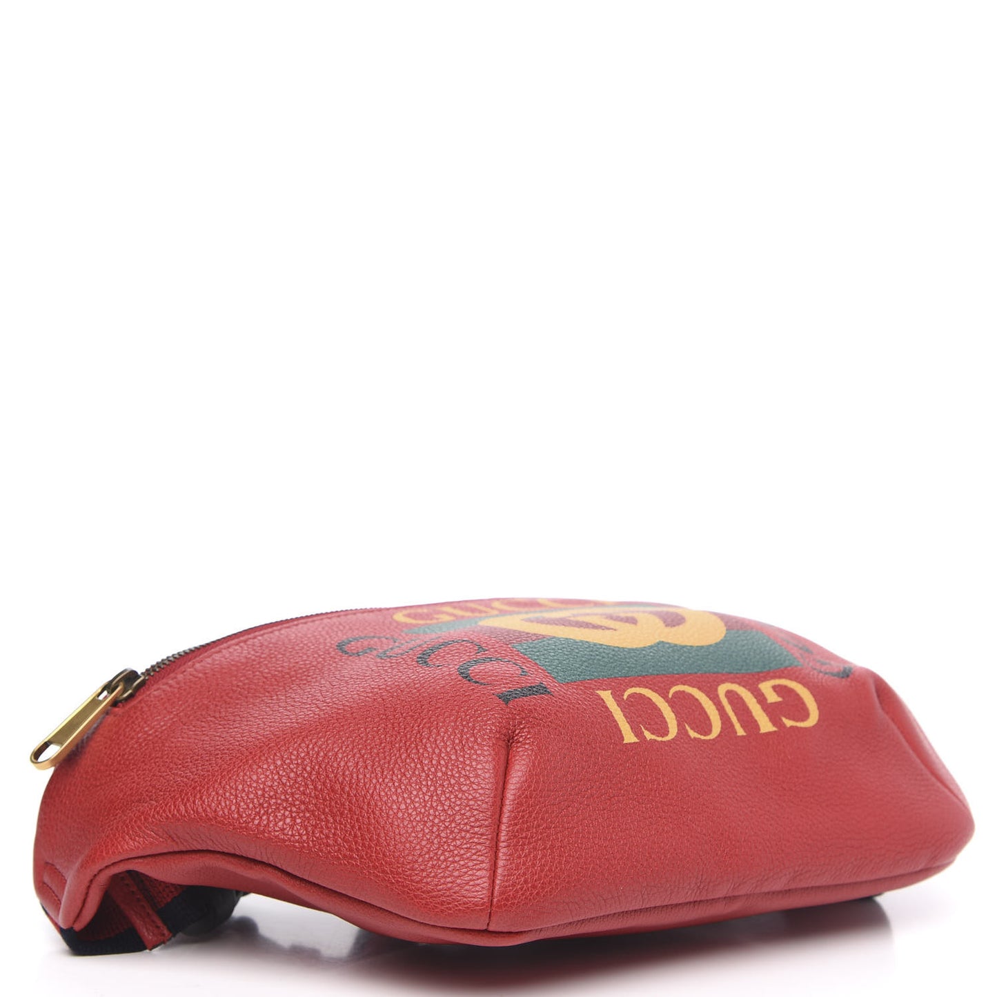 Grained Calfskin Logo Belt Bag Hibiscus Red