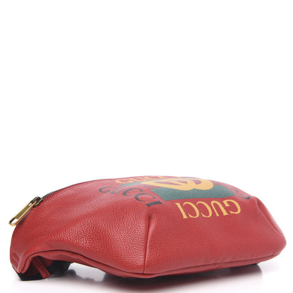 Gucci Grained Calfskin Logo Belt Bag Hibiscus Red 4 of 10