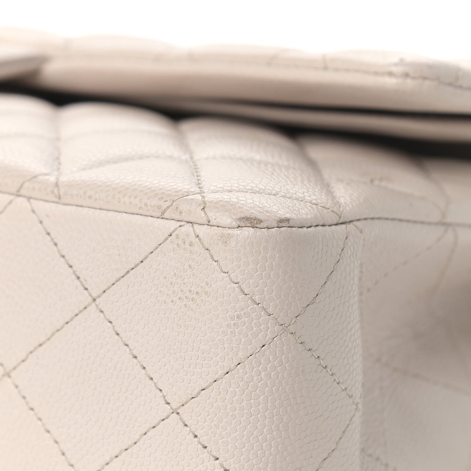Chanel Caviar Quilted Medium Double Flap Ivory 10 of 12