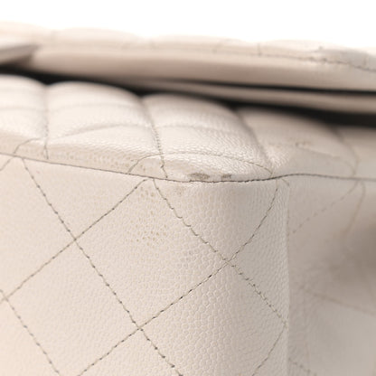 Chanel Caviar Quilted Medium Double Flap Ivory 10 of 12