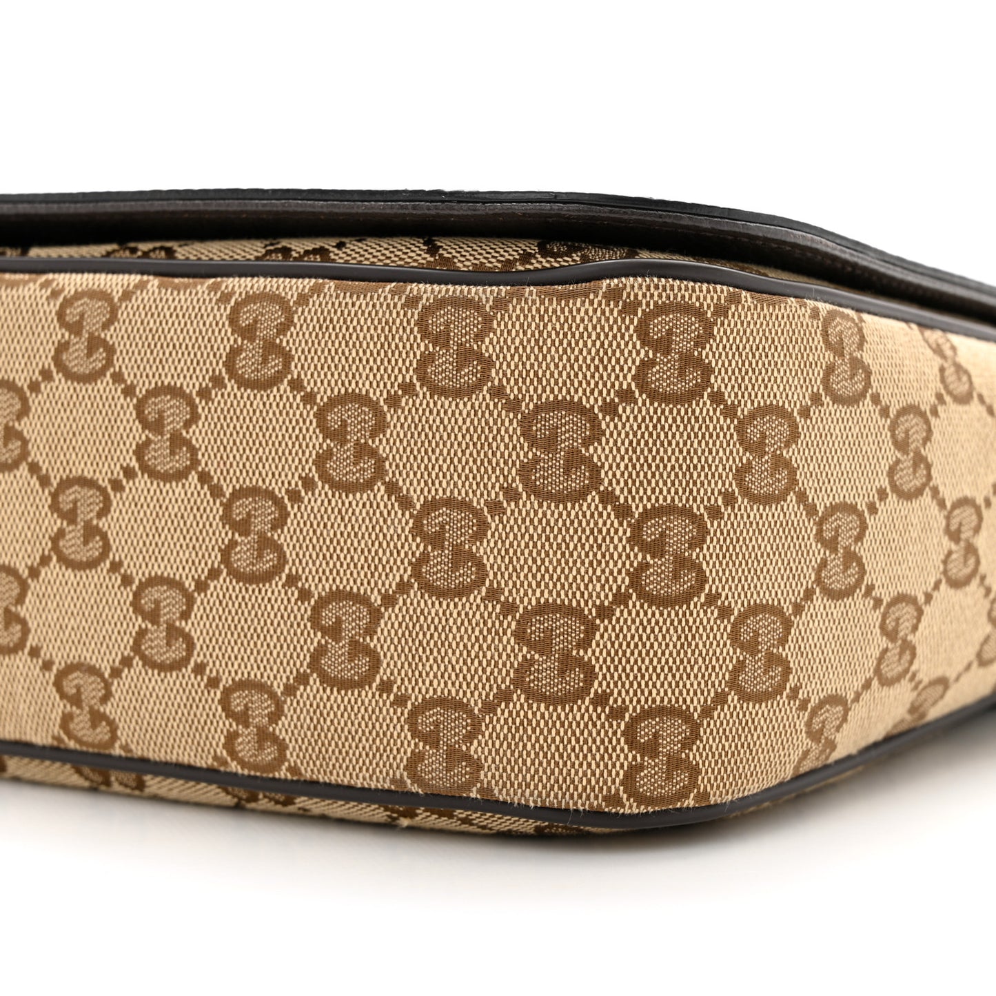 Monogram Flap Messenger Bag Beige Dark Brown
