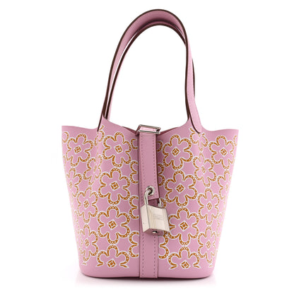 Hermes Swift Micro Lucky Daisy Picotin Lock Mauve Sylvestre 1 of 10