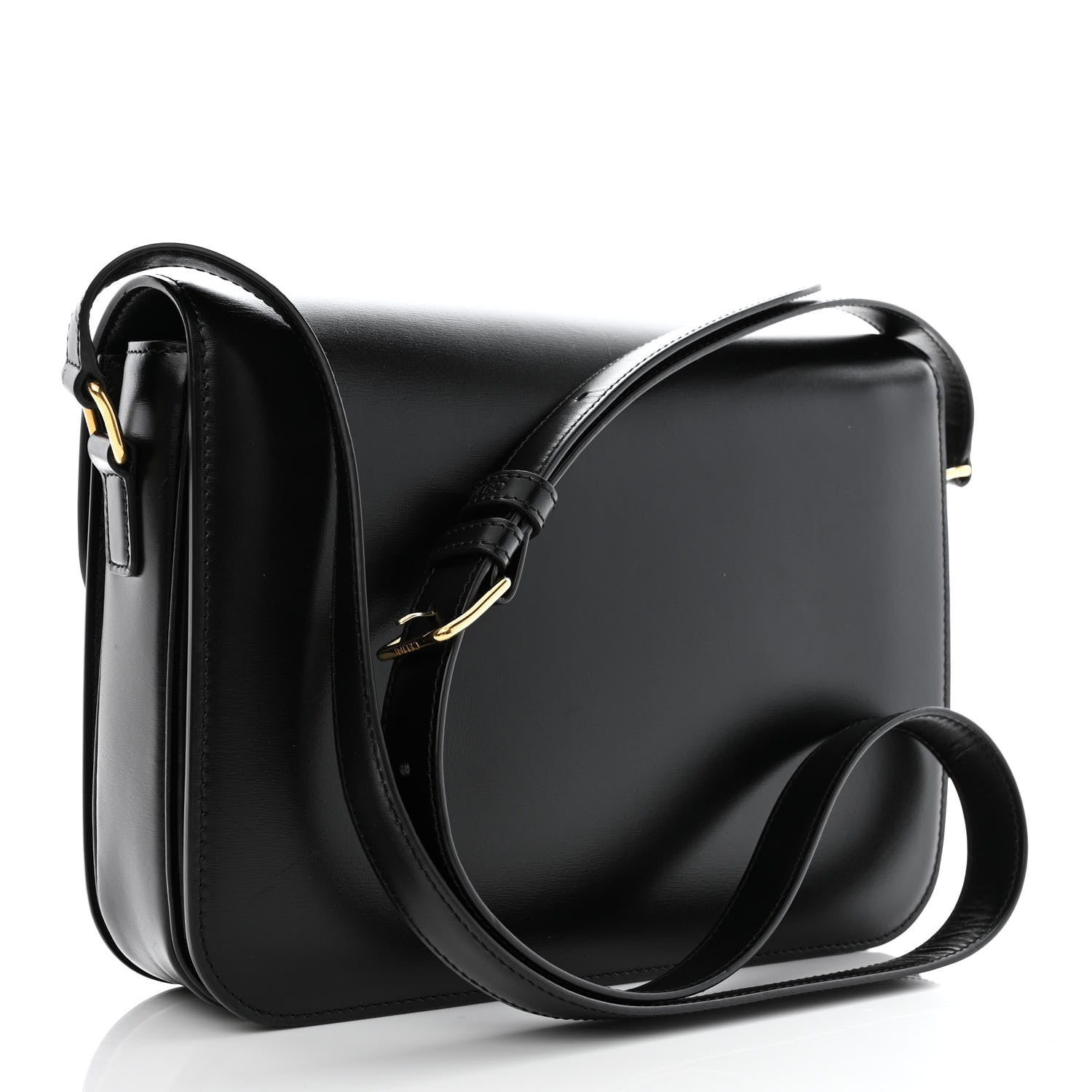 Celine Shiny Calfskin Large Triomphe Black 3 of 14