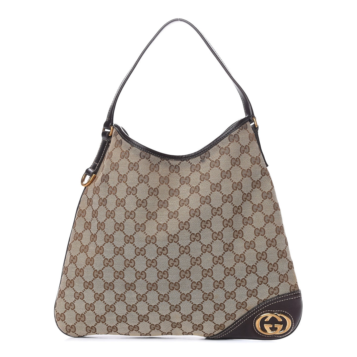 Monogram Medium New Britt Hobo Dark Brown
