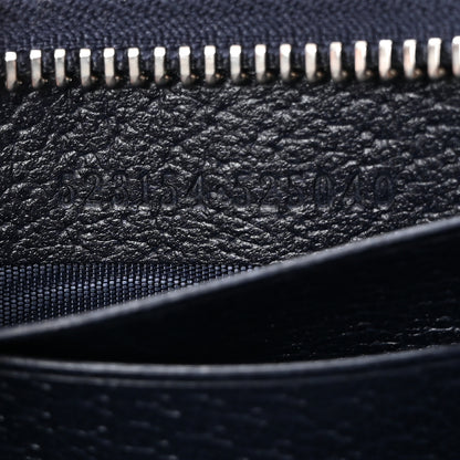 Gucci GG Supreme Monogram Textured Dollar Calfskin Web Ophidia Zip Around Wallet Beige Blue 7 of 8