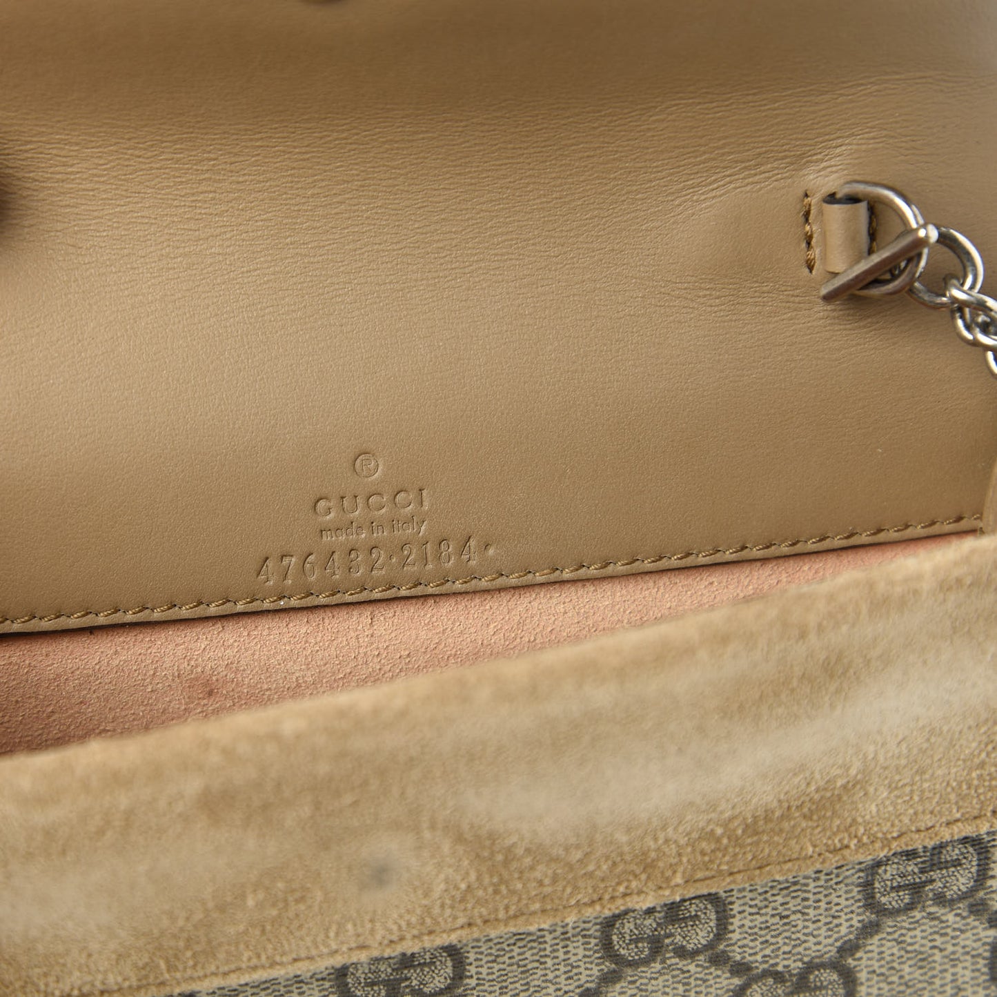GG Supreme Monogram Super Mini Dionysus Shoulder Bag Taupe