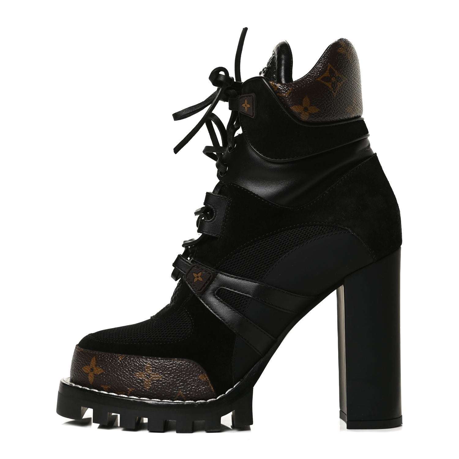 Louis Vuitton Suede Calfskin Monogram Star Trail Ankle Boots 40 Black 1 of 9