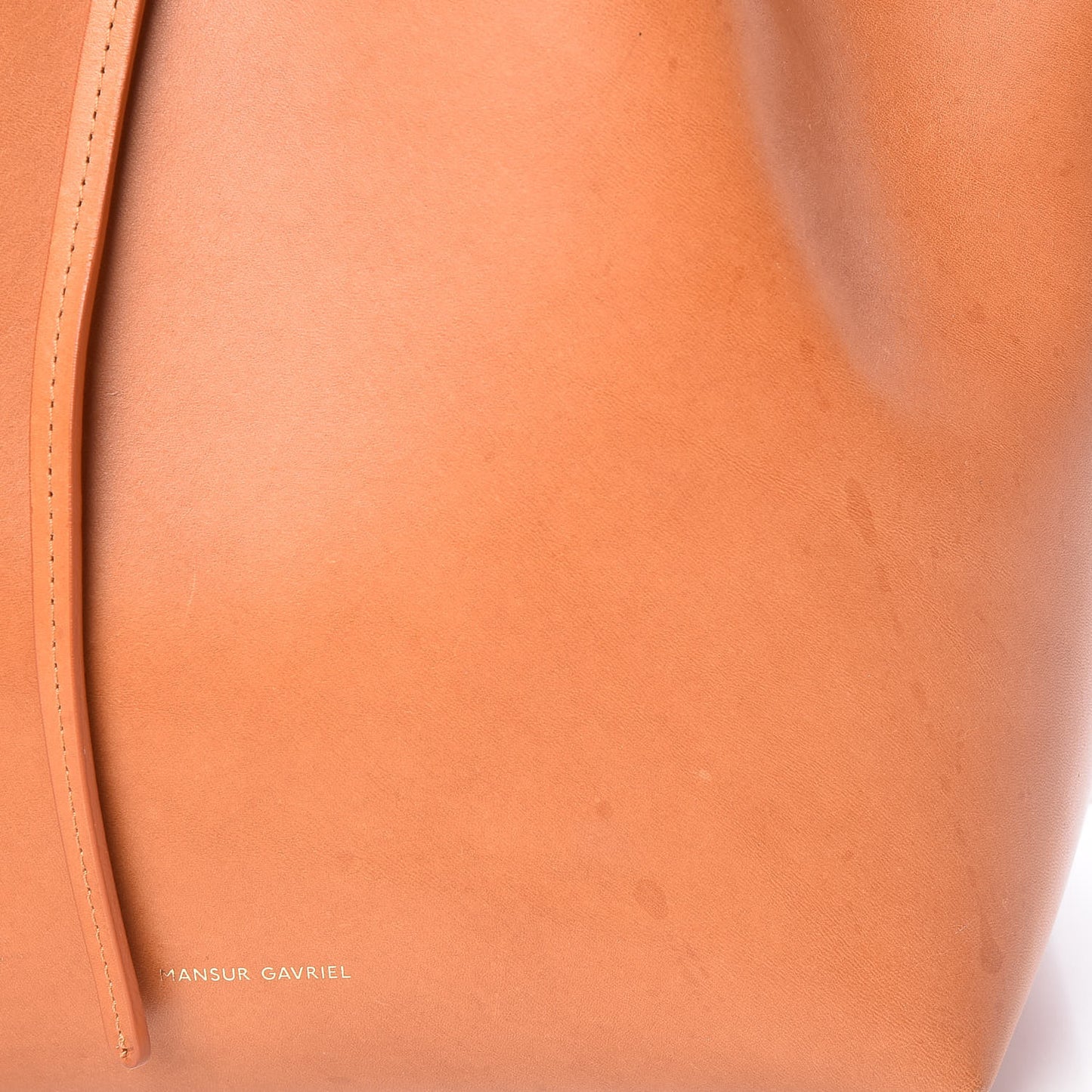 Vegetable Tanned Calfskin Bucket Bag Cammello Rosa