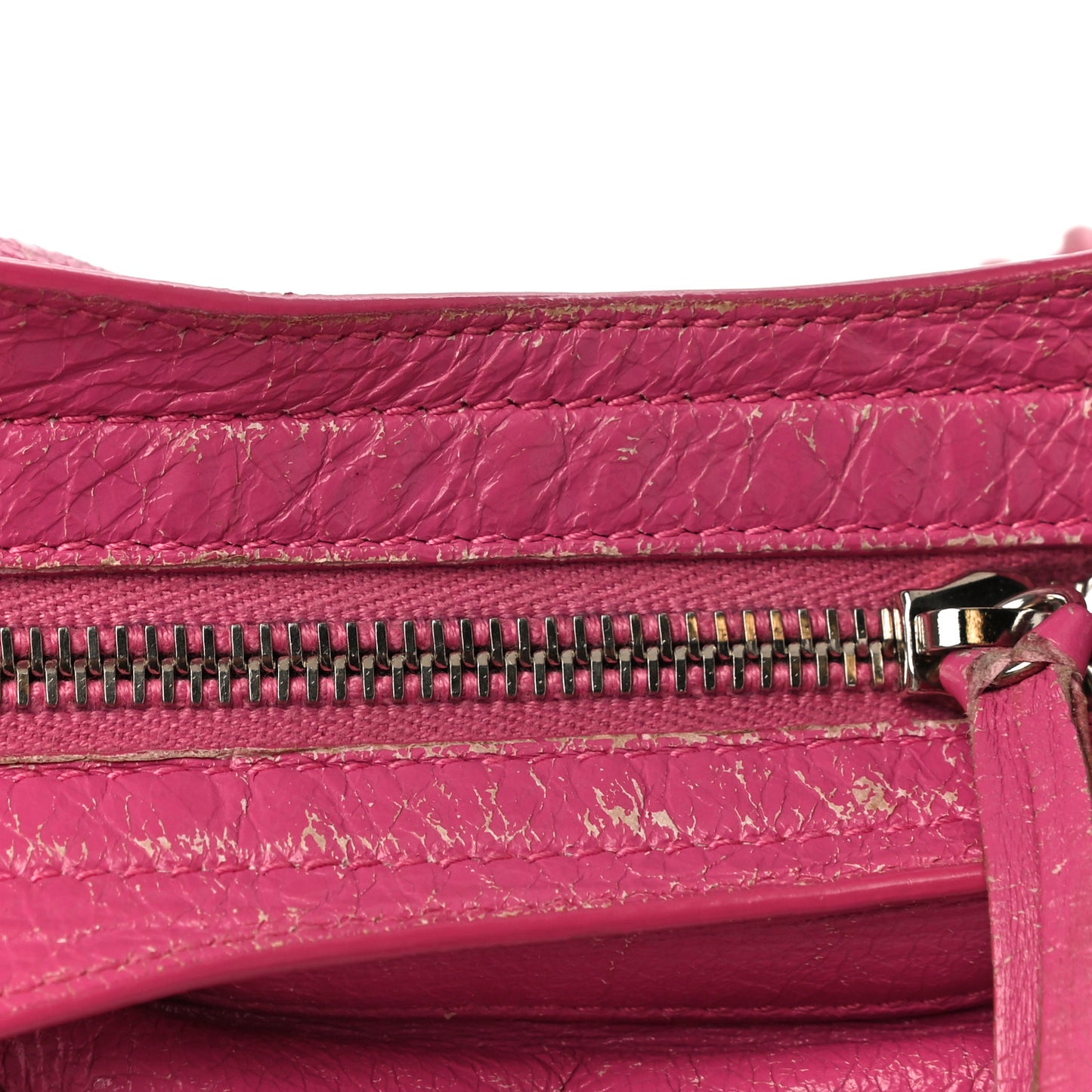 Agneau Classic Silver Hardware S City Rose Flamingo