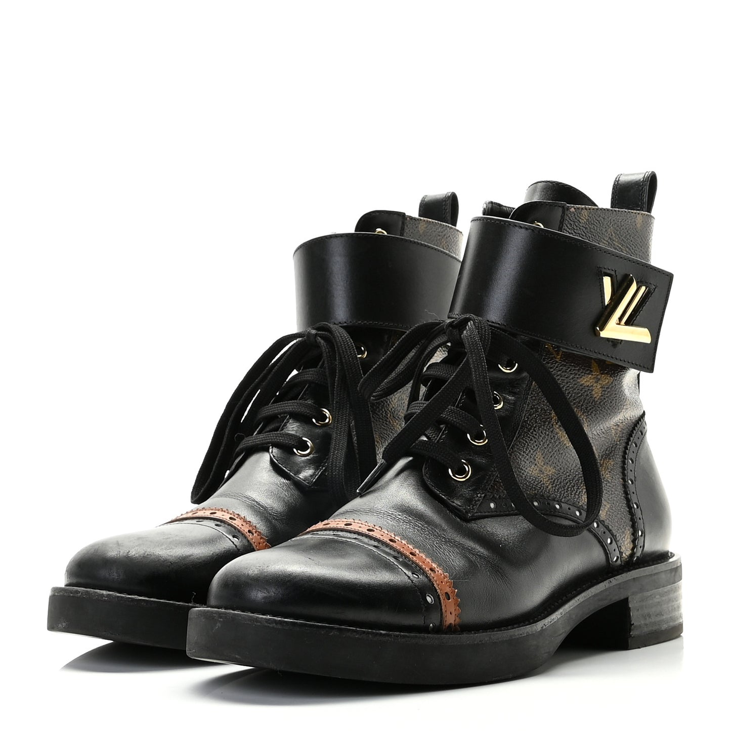 Calfskin Monogram Boyish Ranger Boots 40 Black