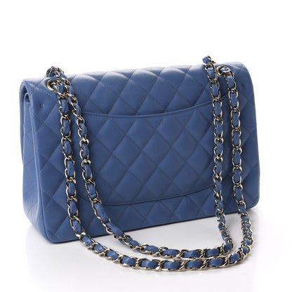 Chanel Caviar Quilted Jumbo Double Flap Blue 3 of 10