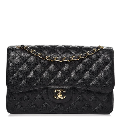 Chanel Caviar Quilted Jumbo Double Flap Black 1 of 8