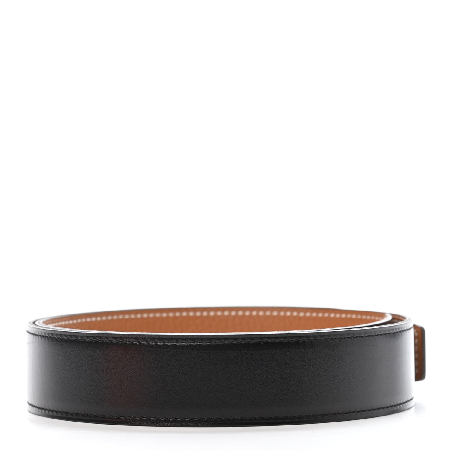 Hermes Box Togo 32mm Belt Strap 75 Black Gold 2 of 3