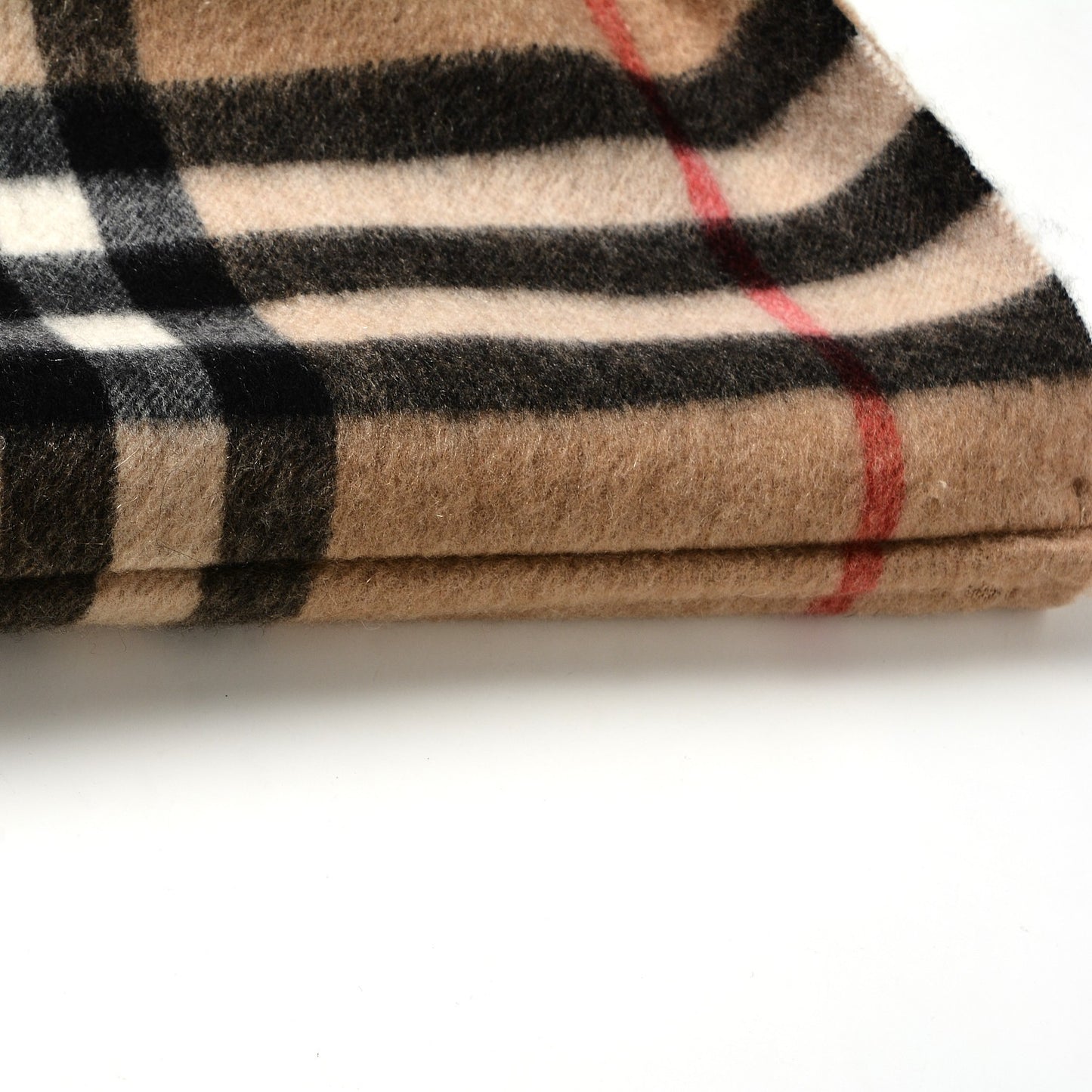 Cashmere Check Snood Scarf Camel