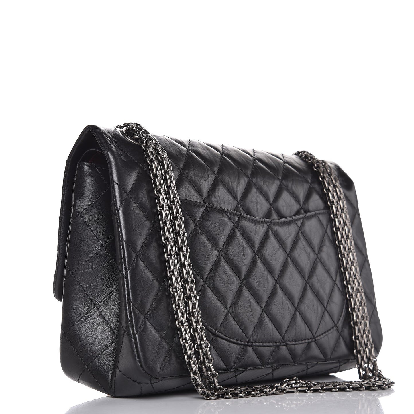 Aged Calfskin Quilted 2.55 Reissue 226 Flap Black