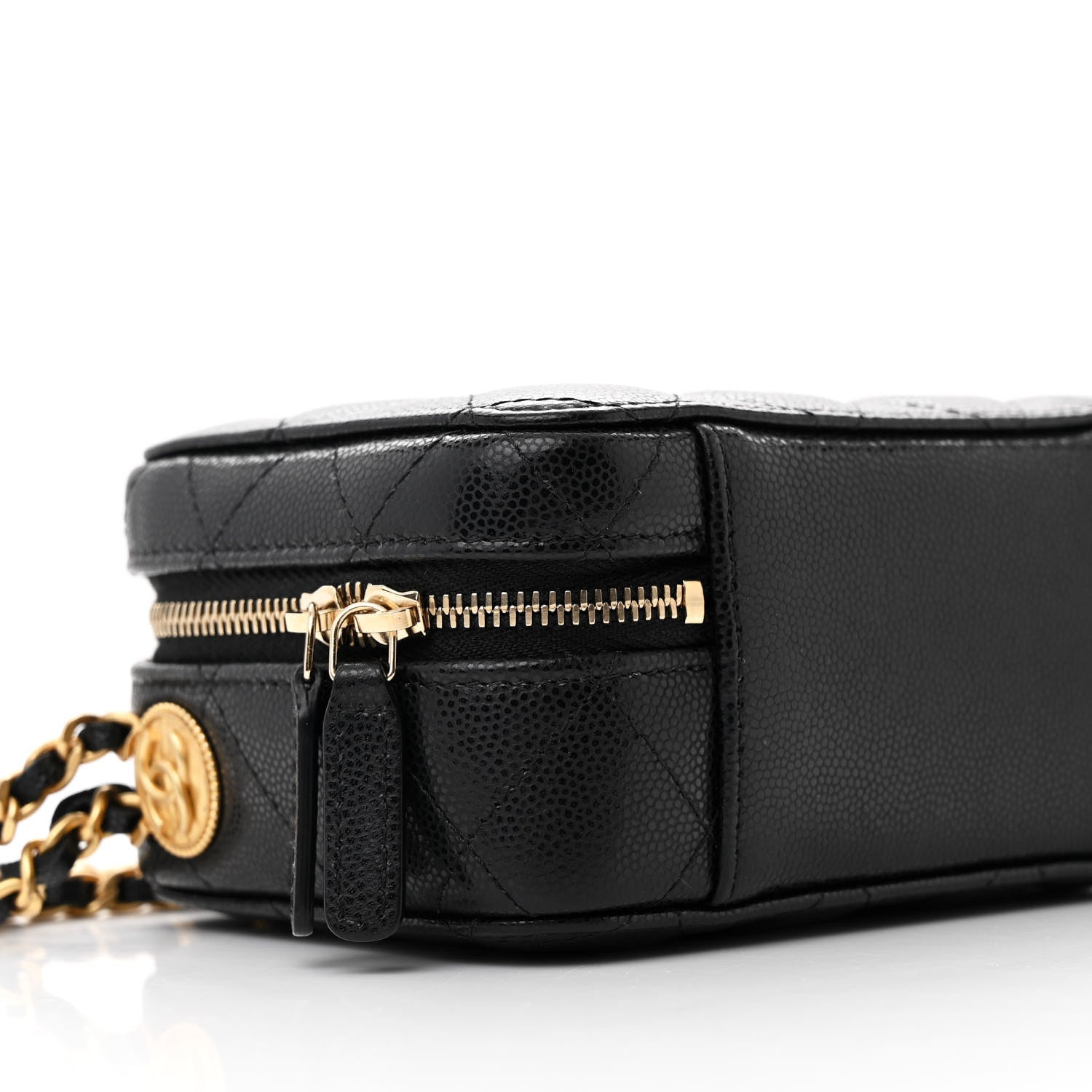 Chanel Caviar Quilted Twist Your Buttons Clutch With Chain Black 9 of 11