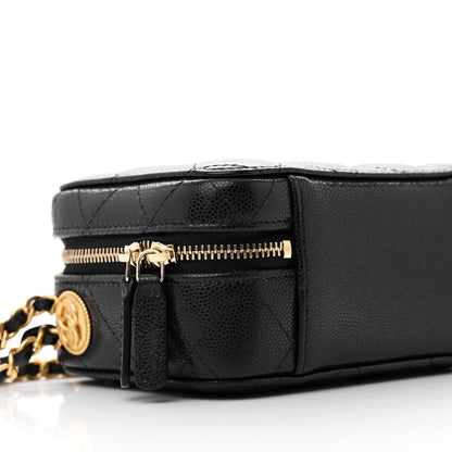 Chanel Caviar Quilted Twist Your Buttons Clutch With Chain Black 9 of 11