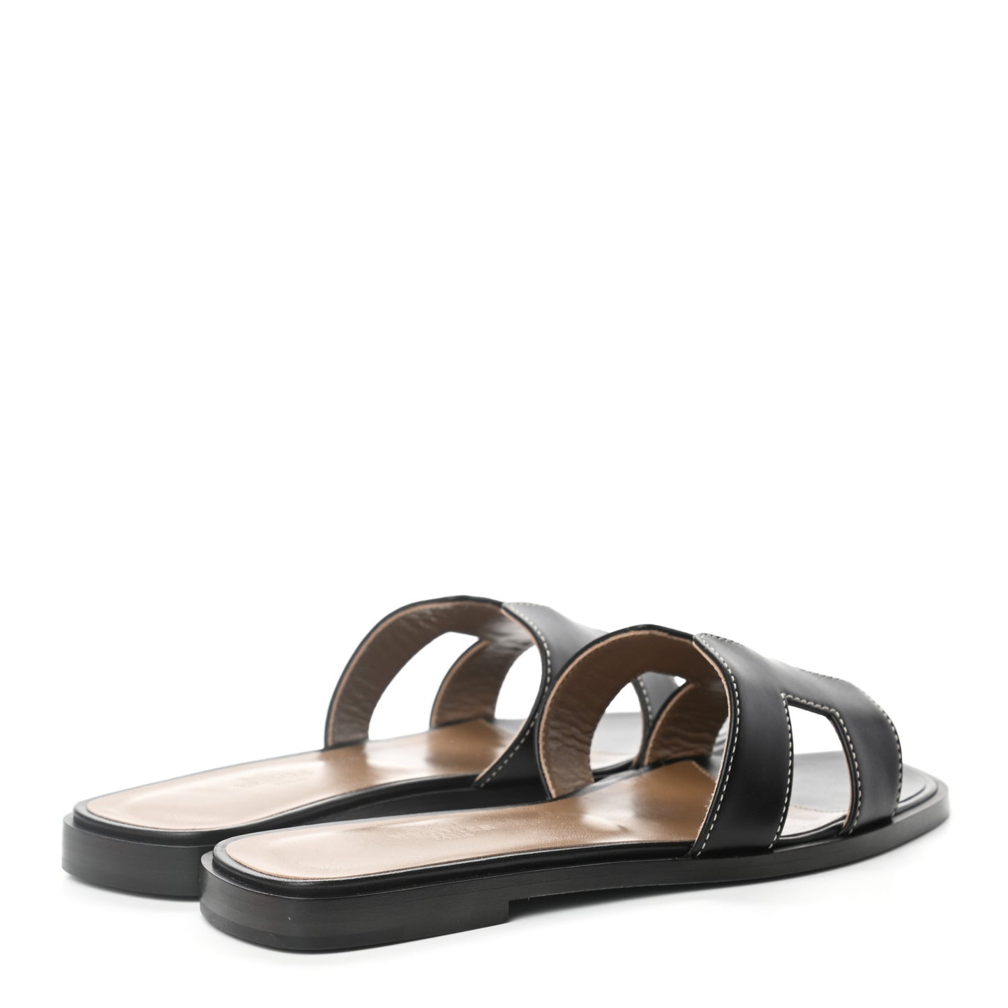 Box Calfskin Oran Sandals 36 Black