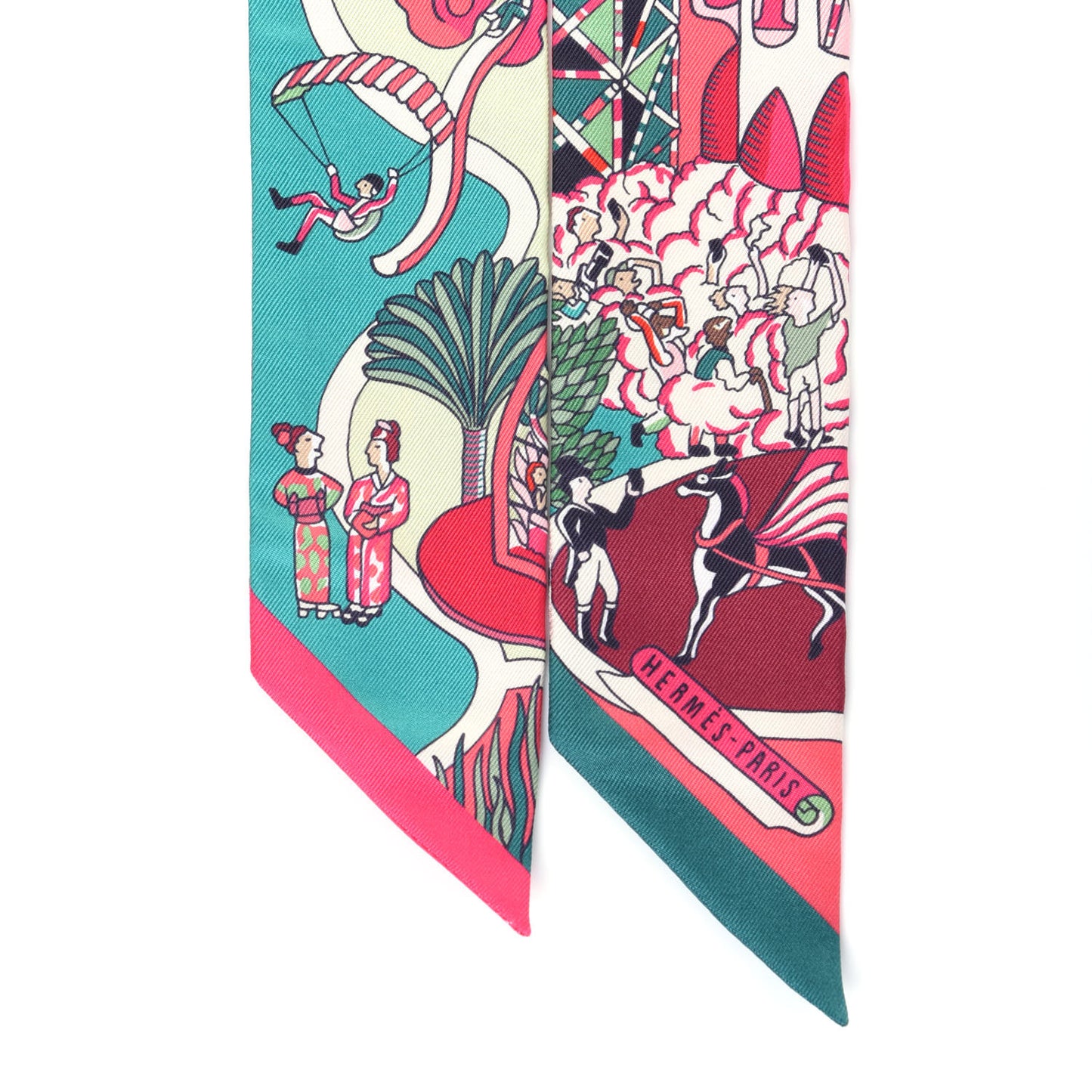 Silk Exposition Universelle Twilly Rose Vif Menthol