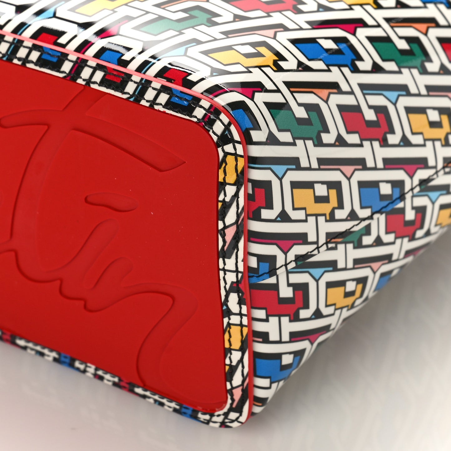 Patent Calfskin Small East West Cabata Tote Multicolor