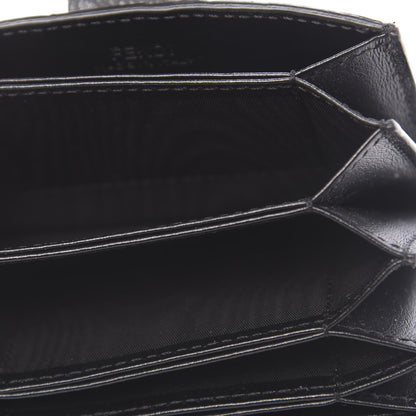 Fendi Vitello Cruise F is Fendi Bi-Color FF 1974 Embossed Gusseted Card Holder Maya Black 5 of 6