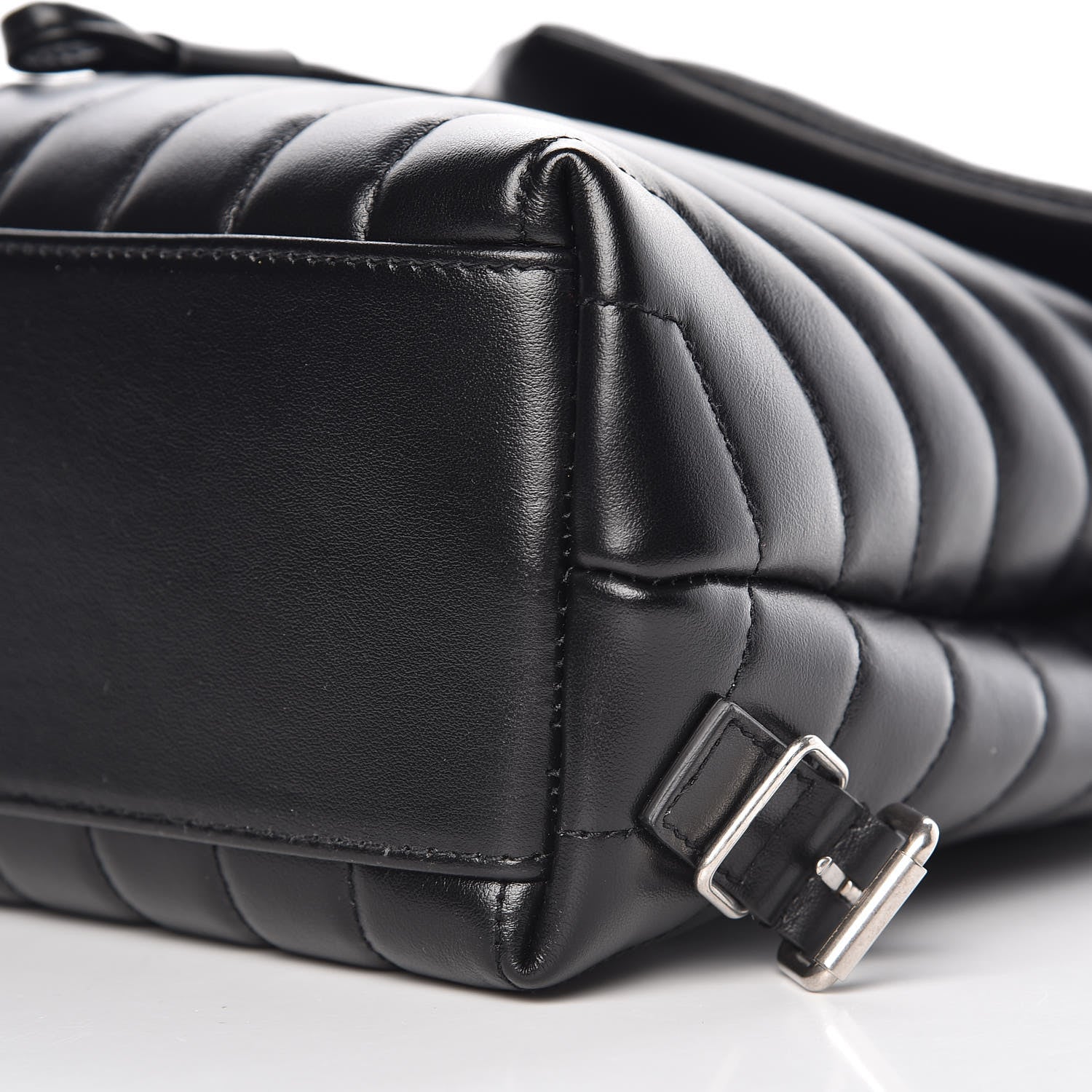 Saint Laurent Calfskin Y Quilted Monogram Small Loulou Backpack Black 10 of 10