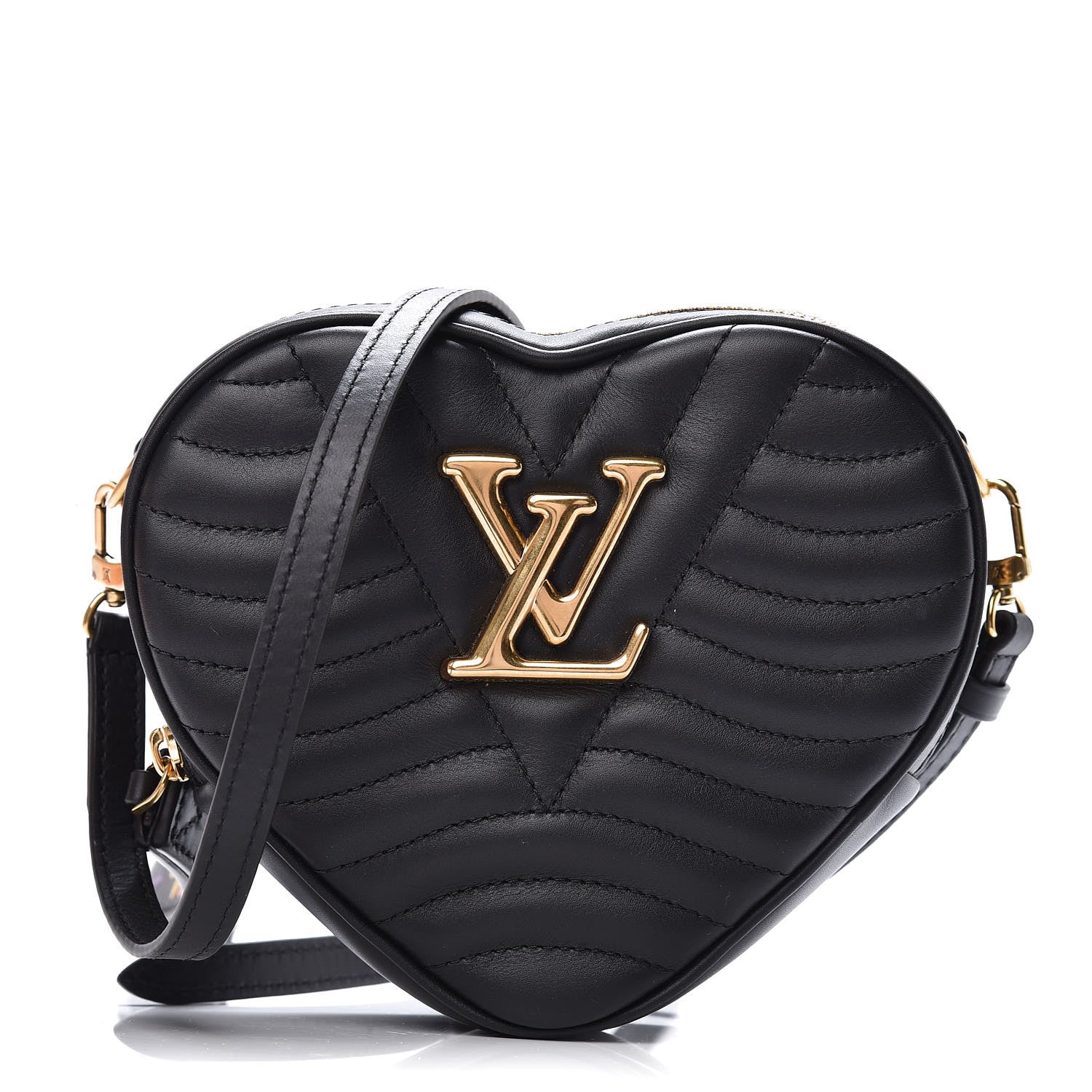 Louis Vuitton Calfskin New Wave Heart Bag Black 1 of 8