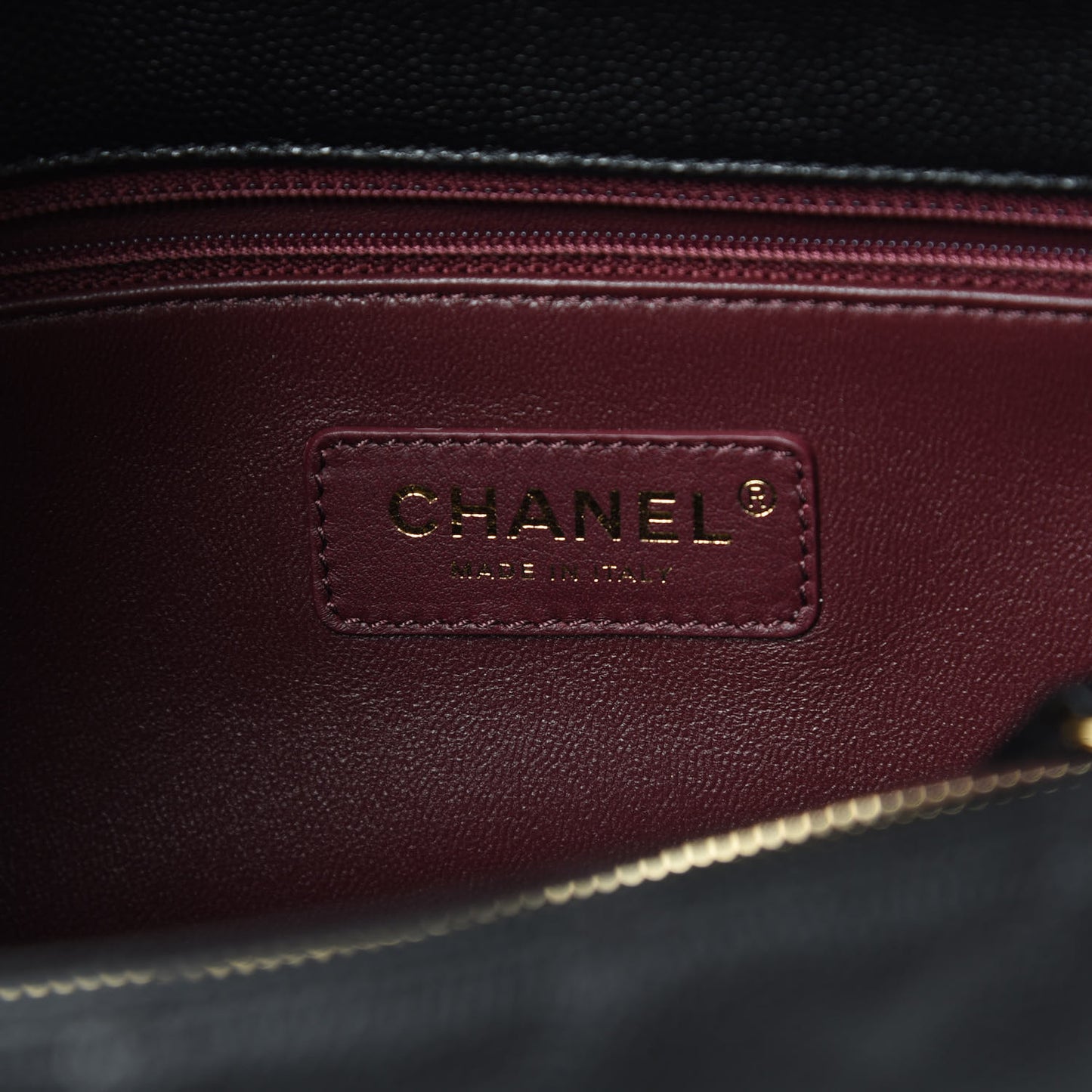 Caviar Quilted Small Coco Handle Flap Black