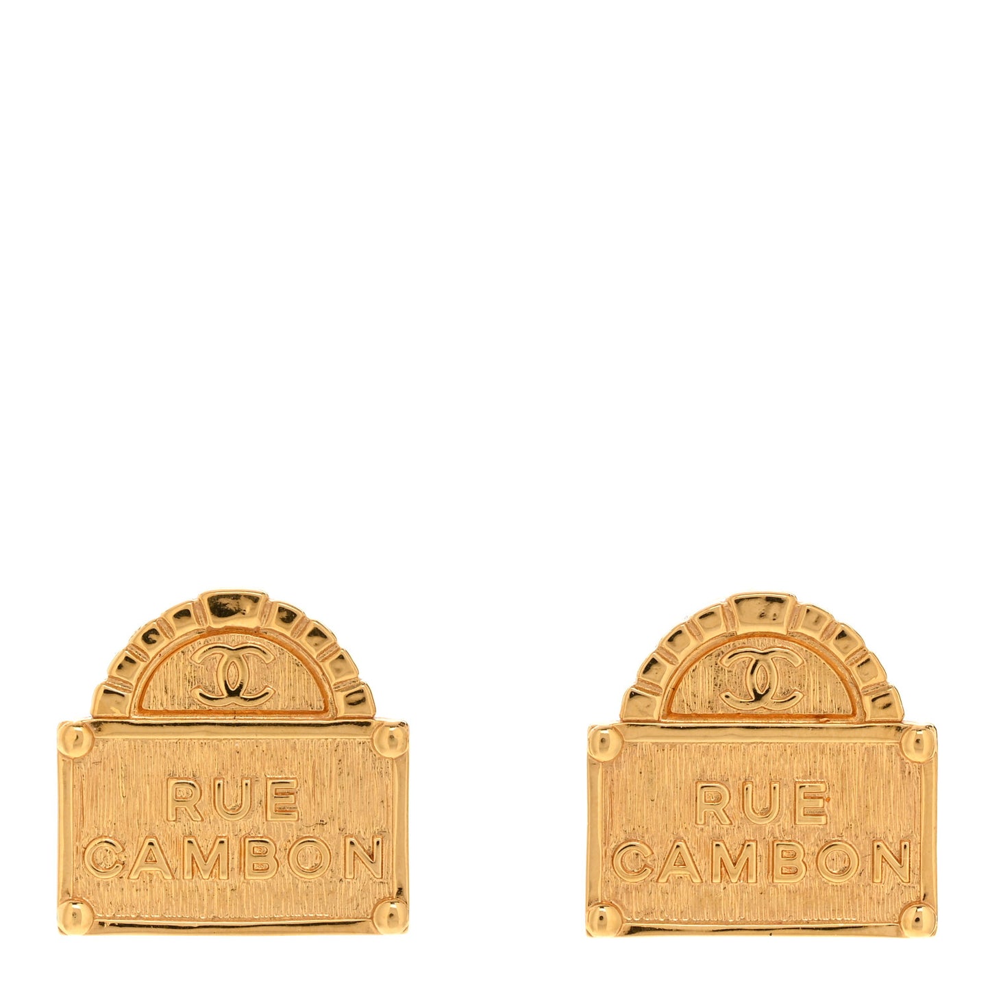 Metal Rue Cambon Earrings Gold