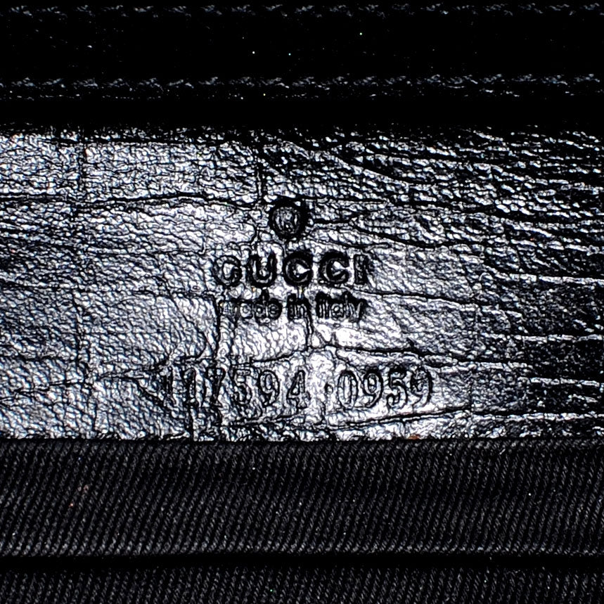 Gucci Monogram GG Bamboo Bar Clutch Black 6 of 6