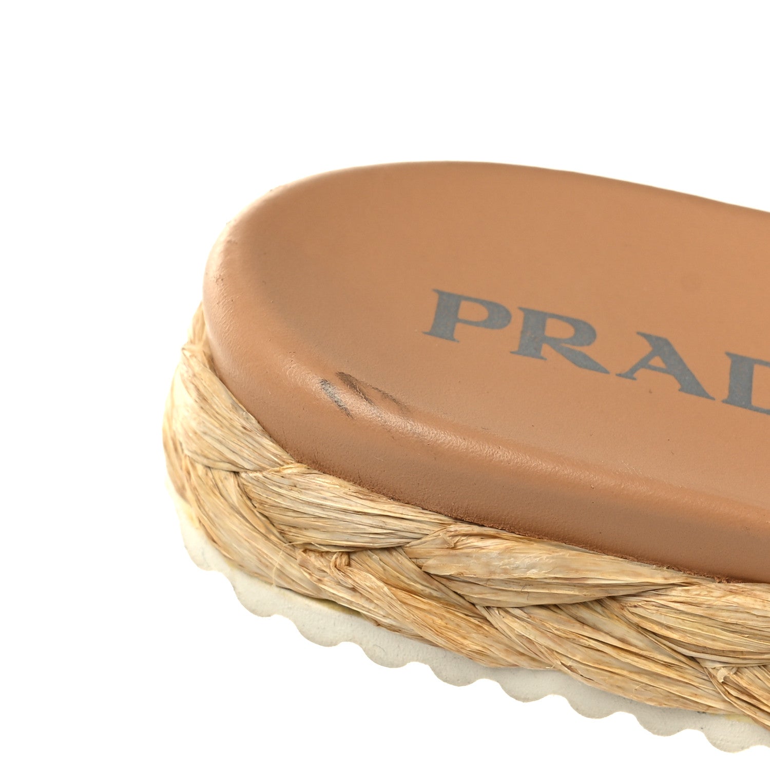 Prada Raffia Slide Sandals 37 Naturale 8 of 9