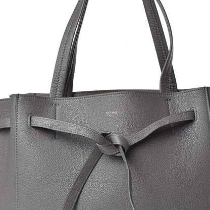 Celine Soft Grained Calfskin Small Belt Cabas Phantom Grey 10 of 10