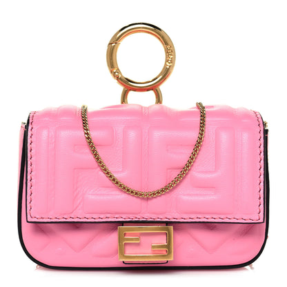 Fendi Nappa Matisse FF Embossed Nano Baguette Charm Lollypop 1 of 11