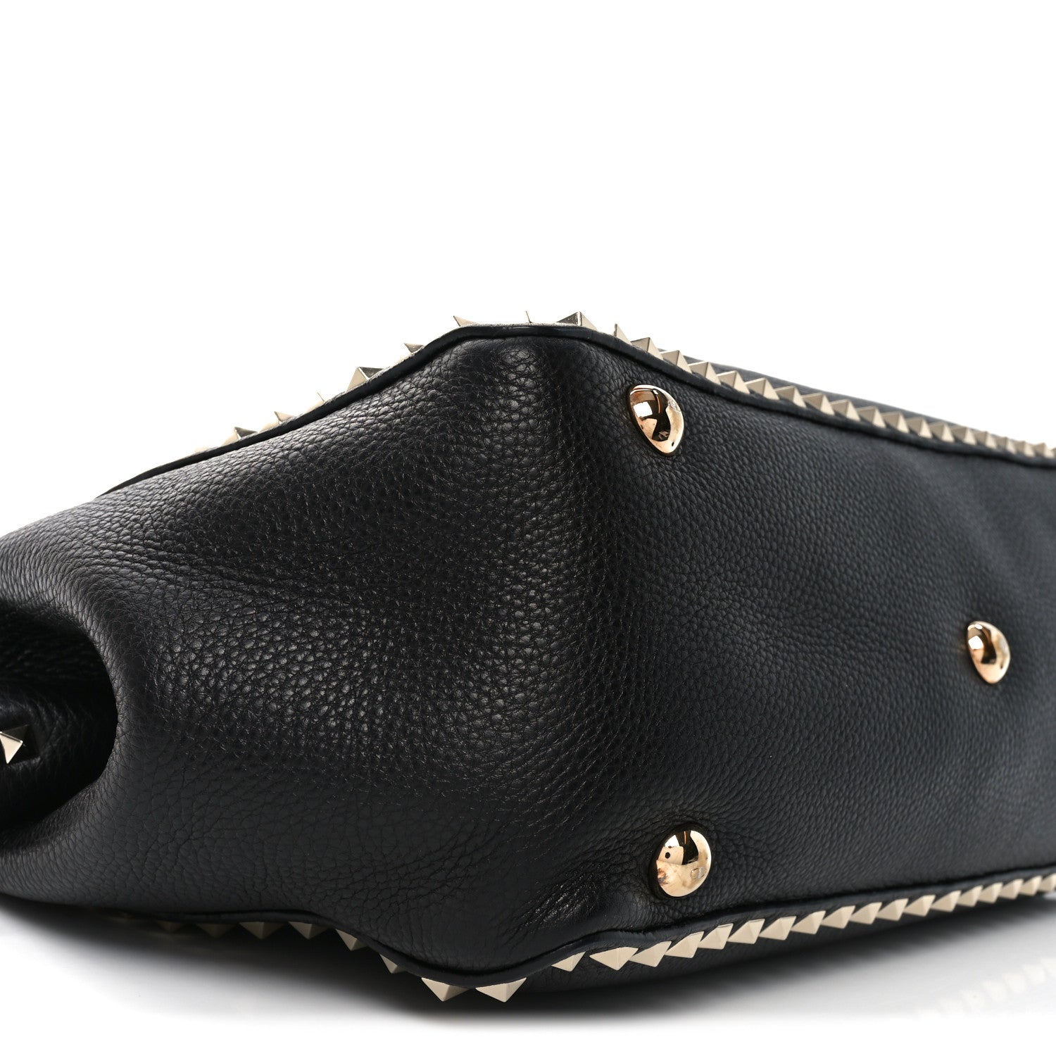 Valentino Garavani Vitello Medium Rockstud Tote Black 8 of 9