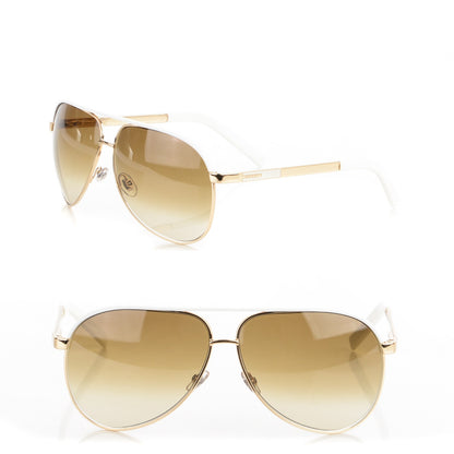 Gucci Aviator Sunglasses 1827/S White Gold 1 of 5