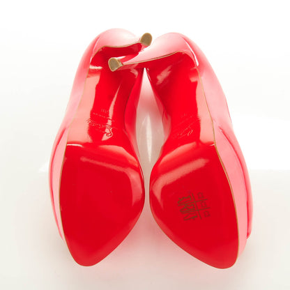 Christian Louboutin Patent Lady Peep 150 Pumps 38 Framboisine 5 of 7