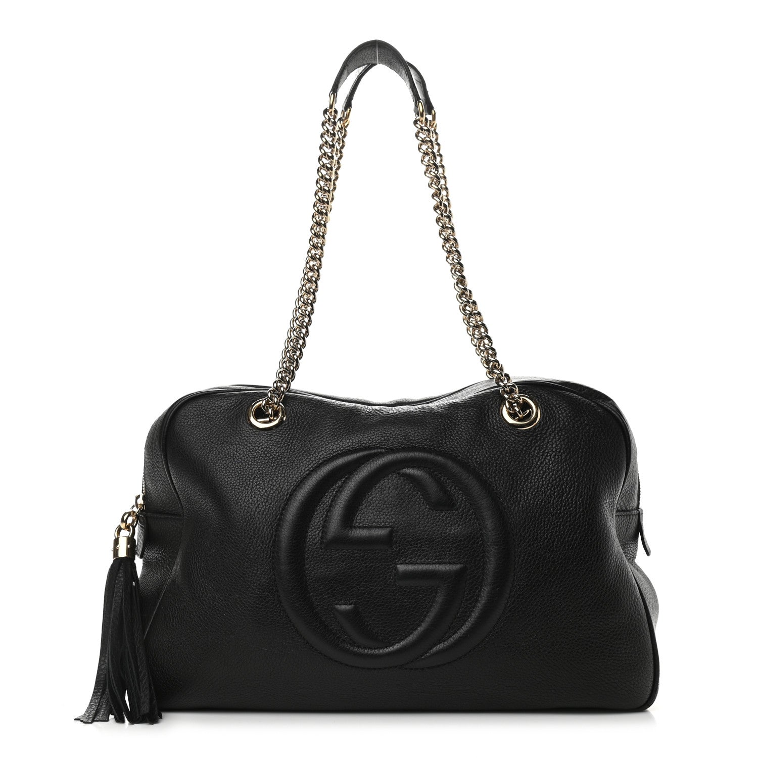 Gucci Pebbled Calfskin Medium Soho Bowler Black 1 of 12