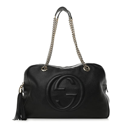 Gucci Pebbled Calfskin Medium Soho Bowler Black 1 of 12